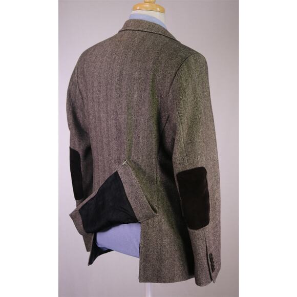 Drykorn Brown Herringbone Wool Fleece 2-Btn Blazer Jacket 40R - Picture 7 of 10